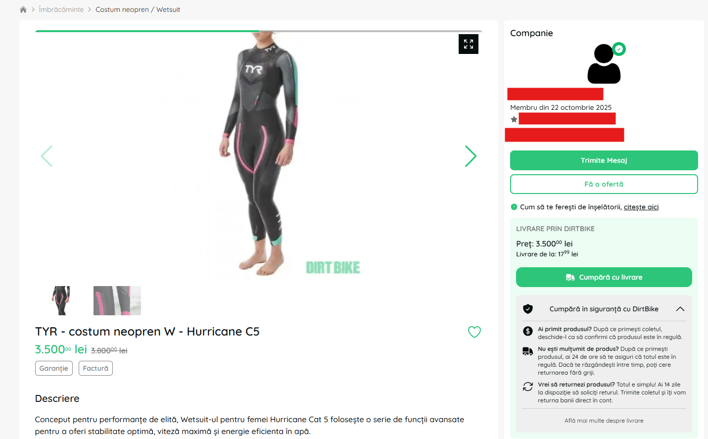 Productpagina met de optie Kopen met bezorging